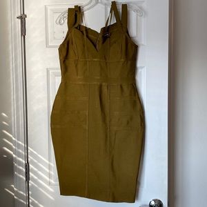 Olive green bandage dress XL